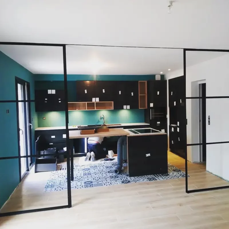 verrière coulissante sur mesure en acier